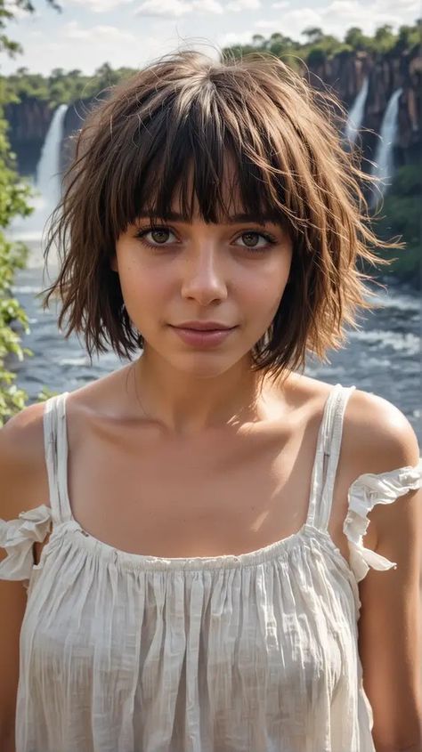 Choppy Bob Hairstyles With Bangs, Choppy Layered Bob, Baby Bangs Long Hair, Choppy Bob With Bangs, Winter Update, Bobs For Round Faces, Shaggy Bob Hairstyles, Choppy Haircuts, Choppy Bob Haircuts