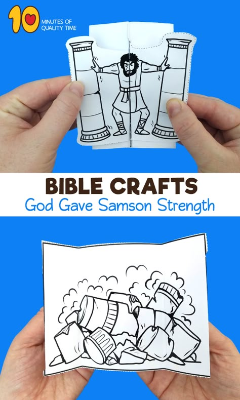 Samson Bible Craft Samson Bible Craft Preschool, Samson Craft Sunday School, Sampson Bible Craft, Samson And Delilah Craft, Samson Bible Craft, Bible Story Crafts For Kids, Samson And The Lion, Samson Craft, Samson Bible