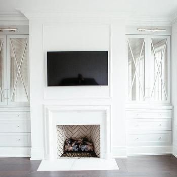 Fireplace Built In Cabinets Design Ideas Tv Camino, Built In Around Fireplace, Built In Electric Fireplace, Built In Shelves Living Room, Living Room Built Ins, Fireplace Entertainment Center, Modern Flames, Fireplace Tv Wall, Fireplace Entertainment