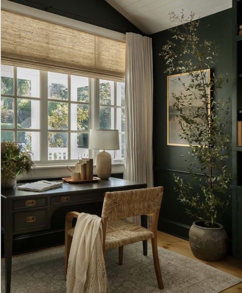 Benjamin Moore Essex Green Benjamin Moore Essex Green, Best Green Paint Colors, Benjamin Moore Green, Essex Green, Dark And Moody Bedroom, Living Room Types, Vibrant Living Room, Moody Bedroom, Neutral Furniture