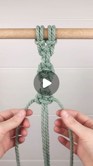 3 Strand Macrame Knot, Macrame Spiral Knot Tutorial, Four Strand Macrame Knot, How To Make Macrame Spiral Knot, Macrame Single Strand Knot, Half Square Knot Macrame, Macrame Basics, Spiral Knot, Clare Bowen