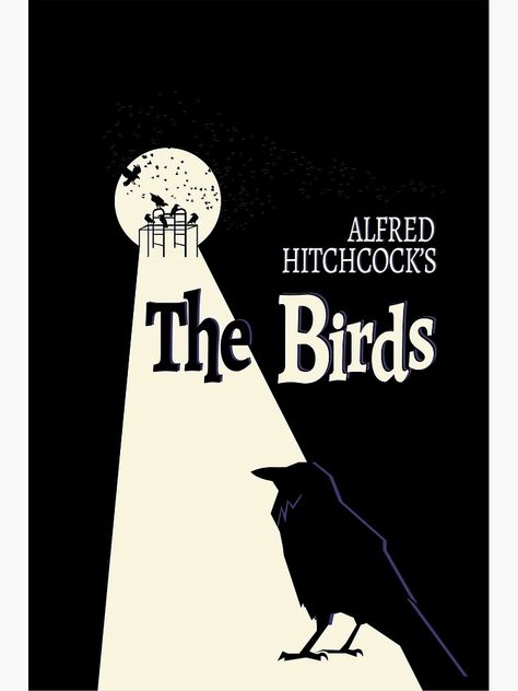 "Hitchcocks The Birds" Metal Print by BeehiveDezines | Redbubble The Birds Movie Poster, Alfred Hitchcock Aesthetic, The Birds Poster, Hitchcock Poster, The Birds Movie, Hitchcock Movies, Alfred Hitchcock The Birds, Birds Poster, Poster House