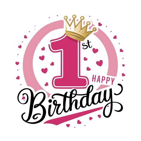 Free Happy First Birthday with Pink Ribbon Happy First Birthday Girl, Birthday Graphics, Mickey Mouse Stickers, Happy 1st Birthday, Happy First Birthday, Birthday Letters, Birthday Frames, Happy 1st Birthdays, 1st Birthdays