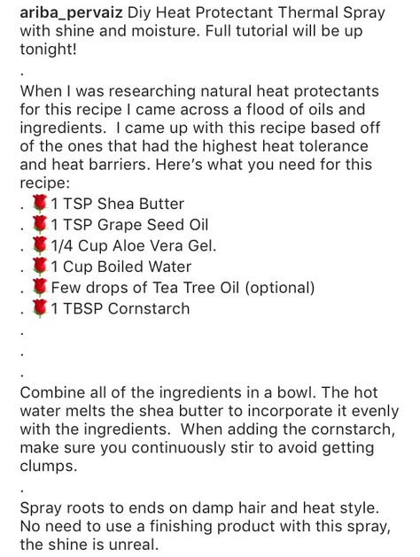 Heat Protectant Spray Diy, Homemade Heat Protectant For Hair, Diy Heat Protectant For Hair Homemade, Diy Heat Protectant For Hair, Diy Hair Heat Protectant, Diy Heat Protectant, Hair Heat Protectant, Healthy Relaxed Hair, Heat Damaged Hair