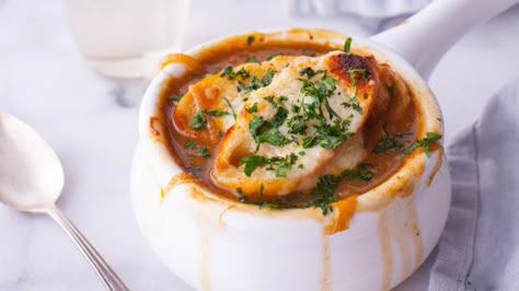 Famous Barr's French Onion Soup Recipe  - Food.com Famous Barr French Onion Soup Recipe, Authentic French Onion Soup, French Onion Soups, Soup French Onion, Crockpot French Onion Soup, Comfort Soups, French Food Recipes, Onion Soup Recipe, French Onion Soup Recipe