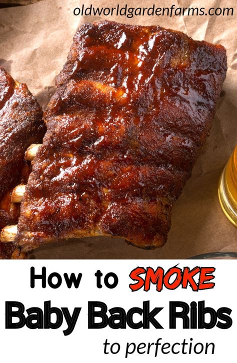 Smoked Back Ribs, Smoked Pork Back Ribs, Ribs In The Smoker, Ribs In Smoker Recipes, Ribs Smoker Recipe, Smoked Ribs Recipe, Smoked Food Recipes Meat, Ribs On Smoker, Ribs In Smoker How To Cook