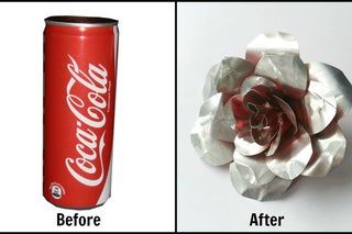 Metal Wire Art, Rose Making, Soda Can Art, Soda Can Crafts, Metal Roses, Aluminum Can Crafts, Aluminum Crafts, Recycle Cans, Aluminum Can