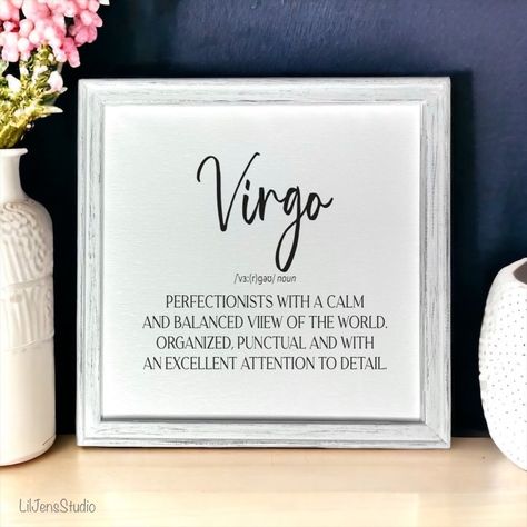 Virgo Definition, Reverse Canvas Sign, Zodiac Decor, Horoscope Virgo, Reverse Canvas, Virgo Horoscope, Paint Canvas, Paper Place, Sign Zodiac