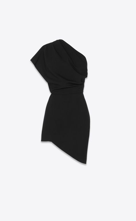 Ysl Dress, Saint Laurent Dress, The Saint, Looks Chic, Women's Handbags, Mini Fashion, Luxury Vintage, Asymmetrical Dress, Luxury Brands