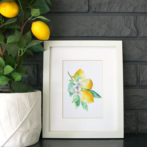 Watercolour Lemon, Walk In Closet Organization, Diy Linen Spray, Watercolor Herbs, Herb Prints, Lemon Art, Spring Printables, Free Printable Wall Art, Free Printable Art