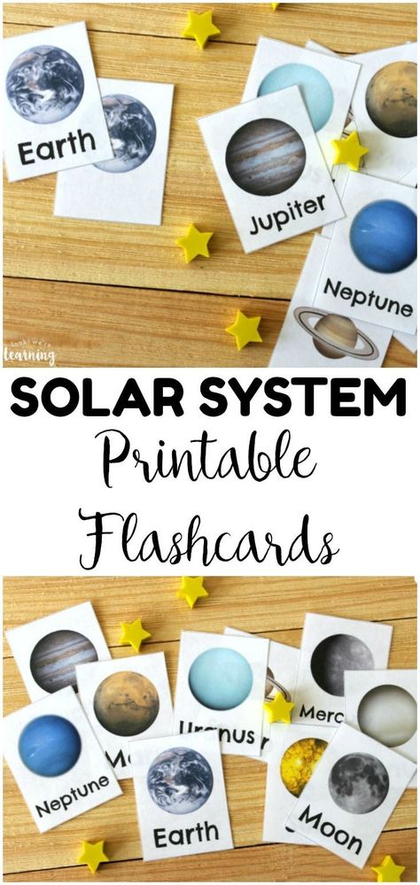 Solar System Flashcards, Space Unit Study, Solar System Printables, Solar System Pictures, Printable Solar System, Solar System Projects For Kids, Solar System Unit, Solar System Activities, Space Theme Preschool