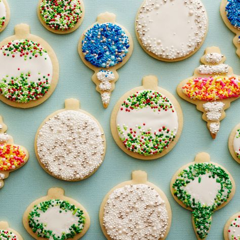 Classic Sugar Cookies by Food Network Kitchen Sugar Cookie Recipe Food Network, Decorated Christmas Cookies, Christmas Sugar Cookie Recipe, Christmas Sugar Cookie, Powdered Food Coloring, Best Christmas Cookie Recipe, Cookies Sugar, Sugar Cookie Recipe, Best Christmas Cookies