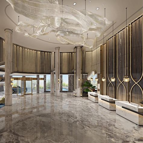 Hotel Lobby Interior Design, Modern Hotel Lobby, Hotel Foyer, Luxury Hotels Interior, Luxury Hotels Lobby, Hotel Corridor, Hotel Lobby Design, Lobby Interior Design, Aesthetic Interior