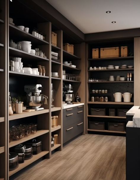 Pantry Design Ideas, Luxury Kitchen Decor, Pantry Layout, Modern Pantry, House Pantry, Houses Bloxburg, Pantry Room, Pantry Remodel, House Bloxburg