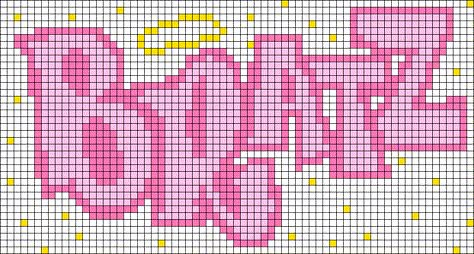 Bratz Cross Stitch, Phoebe Bridgers Tapestry Crochet, Bratz Alpha Pattern, Crochet Graph Patterns Aesthetic, Grid Crochet Patterns, Pixel Grid, Easy Perler Beads Ideas, Graph Crochet, Easy Pixel Art