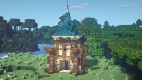 Minecraft Enchantment Building Ideas, Mini Tower Minecraft, Enchantment Tower Minecraft, Minecraft Enchantment Tower, Mini Castle Minecraft, Minecraft Mini Castle, Minecraft Aesthetics, Tower Minecraft, Minecraft Enchantments