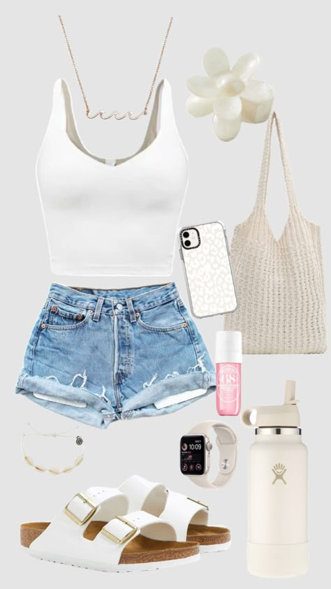 Oufits Casual, Preppy Summer Outfits, Warm Clothes, Beach Fits, Outfit Inspo Summer, Casual Preppy Outfits, Trendy Outfits For Teens, Cute Lazy Day Outfits, Shorts Outfit