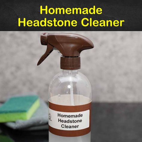 7 Safe and Easy Homemade Headstone Cleaners How To Clean Old Headstones, Clean Grave Stone, How To Clean Grave Headstones, How To Clean Granite Headstones, Headstone Cleaner Diy, How To Clean Tombstones, Cleaning Headstones Cemetery, How To Clean A Headstone, Cleaning Tombstones