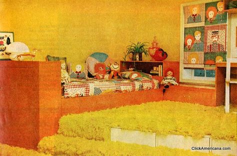 70s Bedroom, 60s Decor, Retro Bedroom, 70s Interior, 1970s Decor, Retro Bedrooms, Bg Design, Carpet Texture, 70s Decor