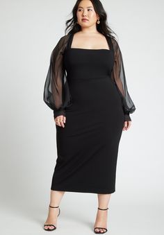 Formal Wedding Guest Attire Plus Size, Formal Plus Size Wedding Guest Dress, Black Formal Dress Short Plus Size, Black Dress For Cocktail Party, Black Tie Wedding Guest Dress Summer Plus Size, Mid Size Black Tie Dress, Black Tie Gala Dress Plus Size, Cocktail Dress Plus Size Wedding, Fall Cocktail Dress Plus Size