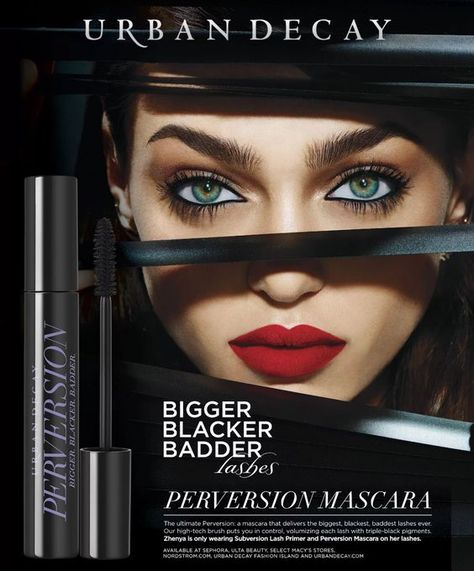 Buxom Mascara, Makeup Advertisement, Zhenya Katava, Makeup Poster, Portrait Light, Perversion Mascara, Brown Hairstyles, Designer Makeup, Cosmetic Brands