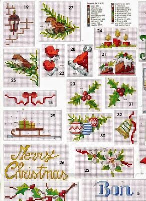 Piccoli e facili schemi a punto croce dedicati al Natale Easy Cross Stitch Patterns, Xmas Cross Stitch, Cross Stitch Christmas, Winter Cross Stitch, Cross Stitch Christmas Ornaments, Embroidery Christmas, Cross Stitch Needles, Mini Cross Stitch, Cross Stitch Cards