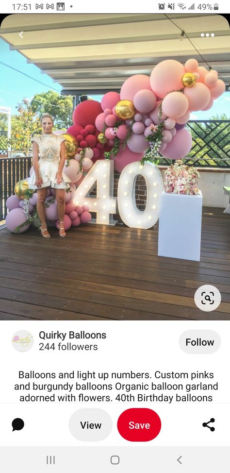 Birthday Brunch Decor, 40th Birthday Brunch, 40th Birthday Balloons, 40th Bday Ideas, Brunch Decor, Mommy Birthday, 40 & Fabulous, 40th Birthday Funny, Birthday Brunch