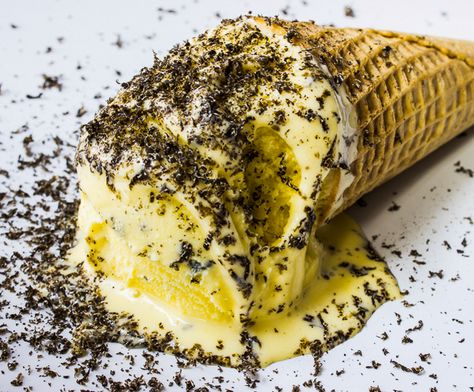 jean louis palladins black truffle ice cream Black Truffle Cream Sauce Recipe, Black Summer Truffle Recipes, Black Truffle Butter Recipe, Black Truffle Recipe, Cauliflower Mushroom, Summer Truffle, White Truffle Oil, Dessert Truffles, Food Cost