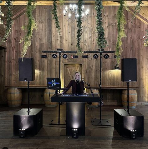 Dj Set Up Ideas, Mobile Dj Booth, Diy Bar Ideas, Dj Stage Design Dj Booth, Dj Truss Setup, Boombox Dj Booth, Dj Pics, Dj Sound System Dj Setup Photo, Grad Party Theme