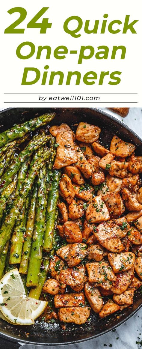 One-Pan Dinner Recipes: 24 One-Pan Dinner Recipes You Need in Your Meals Rotation — Eatwell101 Healthy Dinner Recipes One Pan, Easy Meals For Men, Frying Pan Dinners, Healthy 1 Pan Dinners, One Pan Cast Iron Meals, Easy At Home Meals Dinners, Healthy Recipes For 2 People Dinner, One Pan Dinner Ideas, Single Food Meals