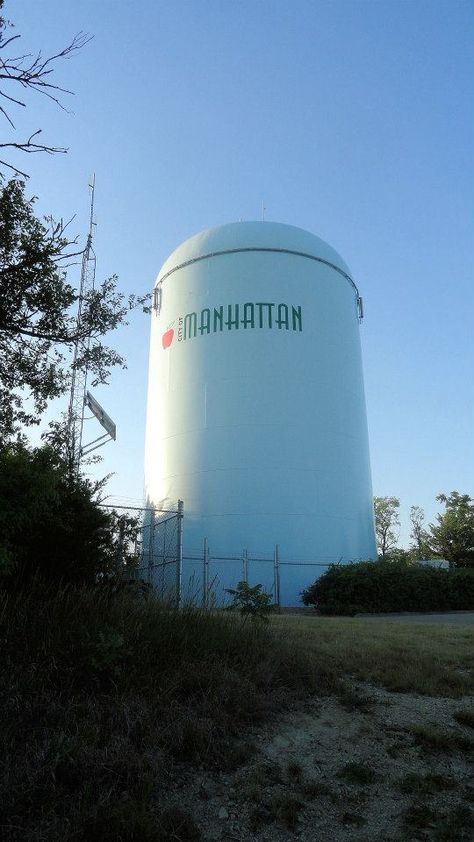 Manhattan, KS - the little apple Manhattan Kansas, State Of Kansas, Kansas State University, Kansas State Wildcats, Kansas State, Happiest Place On Earth, Water Tower, City State, Microsoft 365