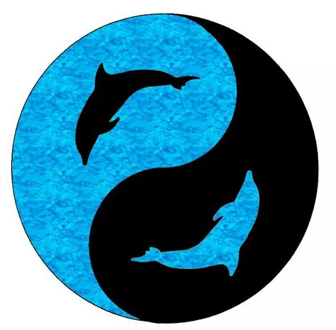 Yin Yang Logo, Ying Yang Tattoo, Dolphin Painting, Dolphins Tattoo, Yin Yang Designs, Yin Yang Art, Dolphin Art, Yin Yang Tattoos, Rock Painting Designs