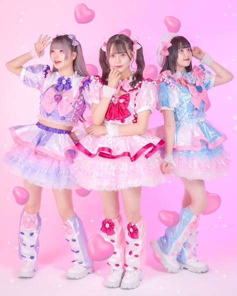 J Idol Outfit, Cute Idol Outfits, Jpop Idol Outfit, Fitted Fairy Kei Costume For Costume Party, Jpop Idol Outfits, Fairy Kei Costume For Costume Party, Idol Poses, Halloween Fairy Kei Costume Dress, Idol Costume