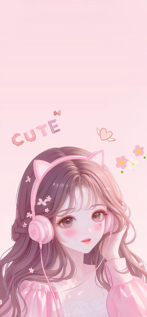 Wallpaper Backgrounds Cute Girly, Anime Girlies Cute Wallpaper, Cute Iphone Wallpaper Girly, Kawaii Pink Wallpaper Anime, Iphone Wallpaper Girly Aesthetic, Girly Backgrounds For Iphone, Pink Profile Picture, Pink Wallpaper Kawaii, Cute Iphone Wallpaper