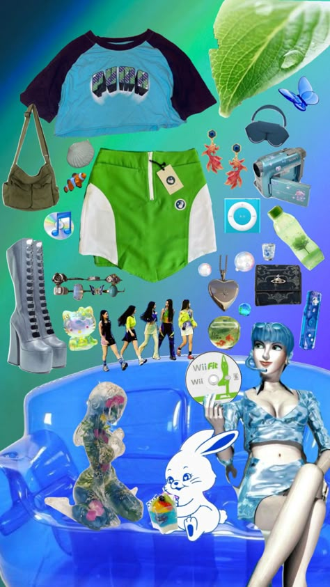 #frutigeraero #frutigermetro #newjeans #2000s #wii #outfit Old Software, Cybercore Aesthetic, 60’s Mod, Masc Outfits, Frutiger Aero, 2000s Outfits, 2000s Aesthetic, Retro Futurism, Really Cute Outfits