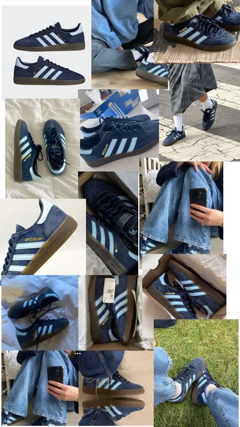 #adidasspezials#bluesndcream#adidas Adidas Samba, Blue Adidas, Adidas, Blue