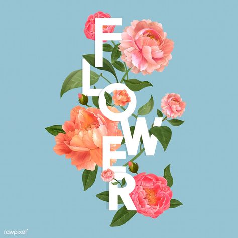 Beautiful blooming flowers design vector | free image by rawpixel.com / Adj Valentine Advertising, Mothers Day Advertising, Flower Design Vector, Rosas Vector, Spring Sublimation, Flower Typography, Flower Quote, Wedding Invitation Vector, Pink And White Background