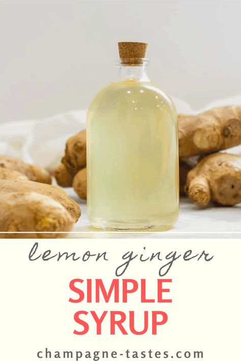 Ginger Simple Syrup, Homemade Ginger Ale, Ginger And Lemon, Growing Ginger, Mint Simple Syrup, Lemon Syrup, Lavender Syrup, Simple Syrup Recipes, Ginger Slice