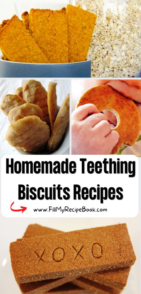 DIY Homemade Teething Biscuits Recipes. Healthy baby rusks or crackers. Baby Rusks Recipe, Teething Biscuit Recipe, Homemade Teething Crackers, Teething Rusk Recipe, Diy Baby Teething Biscuits, Diy Baby Pouches Food Recipes, Homemade Baby Teething Biscuits, Teething Snacks For Babies, Baby Crackers Homemade