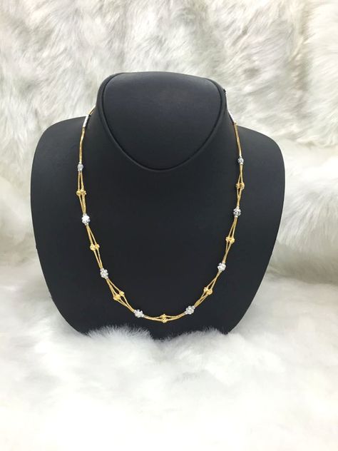 Ball Combination Chain #yarmoukgold #Dubai #gold #jewelery #fashion #chains #accessories Gold Chain With Ball Design, Long Jewellery, Chains Accessories, Kids Bangles, Janmashtami Decoration, Pendent Set, Bridal Necklace Designs, Clean Gold Jewelry, Black Beads Mangalsutra Design