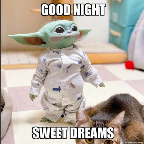 Yoda Good Night, Yoda Pictures, Yoda Quotes, Yoda Images, Yoda Meme, Yoda Wallpaper, Good Knight, Yoda Funny, Funny Cartoon Characters