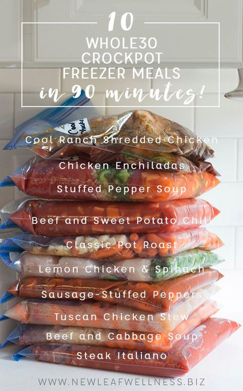 Crockpot Freezer Meals, Resep Makanan Beku, Freezer Cooking Recipes, Slow Cooker Freezer Meals, Freezable Meals, Printable Recipes, Freezer Meal Planning, Crock Pot Freezer, Healthy Freezer Meals