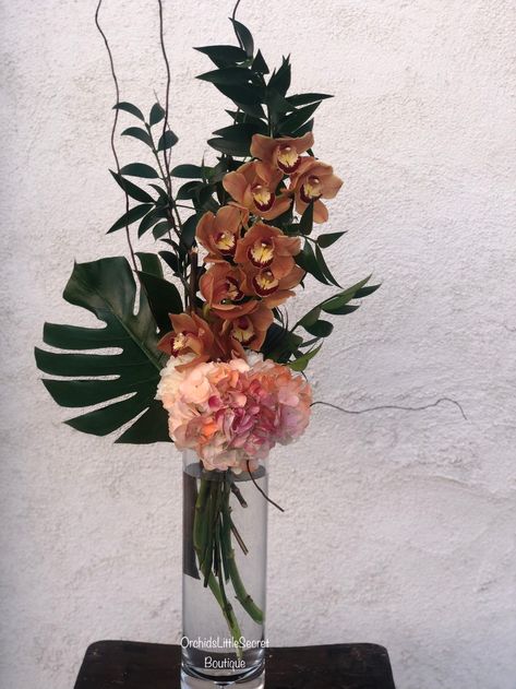 Cymbidium Orchids Bouquet, Cymbidium Orchids Arrangement, Cymbidium Orchid, Orange Orchid, Yellow Orchid, Orchid Bouquet, Happy Birthday Cupcakes, Florist Design, Flowers Delivery