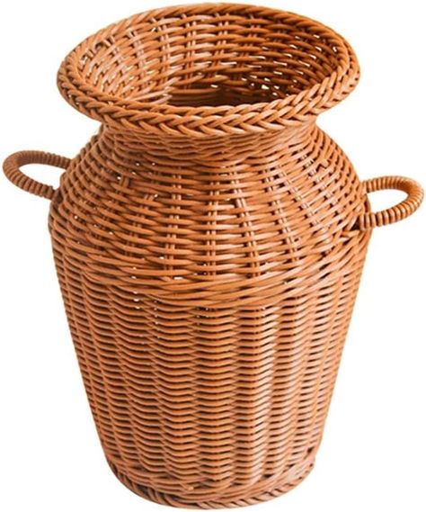 Amazon.com: Rattan Vase, Boho Rattan Flower Vase Rattan Woven Flower Vase Farmhouse Flower Basket for Flower Arrangement Weddings Home Decor : Home & Kitchen Wicker Vase, Rustic Flower Arrangements, Rattan Flower, Basket Flower Arrangements, Woven Vase, Farmhouse Vase, Dry Branch, Rustic Flower, Basket Lighting