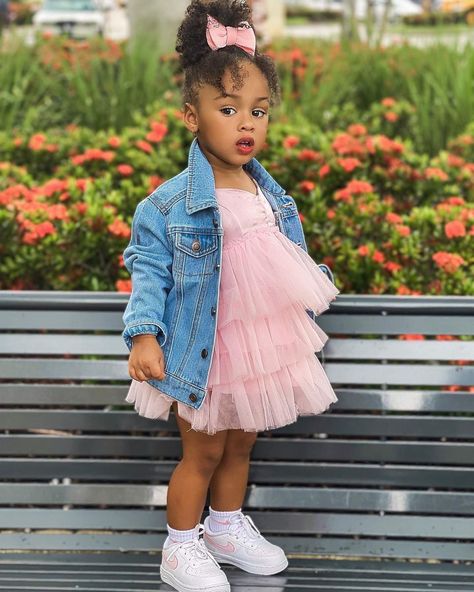 Baby Outfits Girl Black, Toddler Outfits Girl, Little Black Girls Outfits Kids Fashion, Pretty Black Toddler Girl, Princess Energy, Toddler Streetwear Girl, Tulle Ruffle Dress, Cute Little Kid Outfits Girl Black, Kids Outfits Daughters