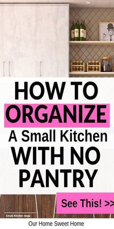 Small Kitchen With No Pantry, Kitchen With No Pantry, Kitchen Without Pantry, Pantry Alternatives, Organize A Small Kitchen, Small Pantry Closet, No Pantry, Small Kitchen Decoration, Small Kitchen Pantry