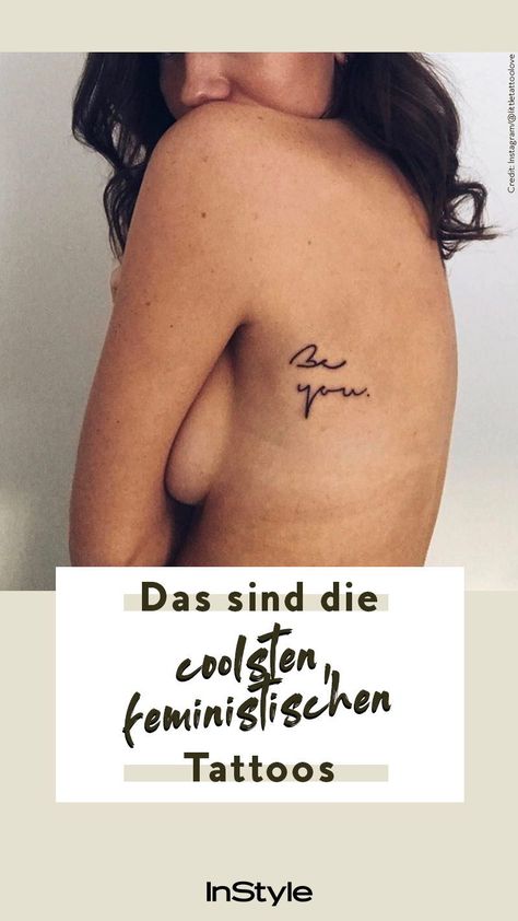 Du suchst noch nach einem Tattoo-Motiv und begeisterst dich für Female Empowerment? Das sind die 15 coolsten feministischen Tattoos. #instyle #instylegermany #tattoos #tattoo #tattoomotive #feminismus #femaleempowerment #art Tattoo Sentences, Mama Tattoo, Female Empowerment, Inspirational Tattoos, Tattoos For Women, Women Empowerment, Tattoo Quotes, Tatting, Piercings