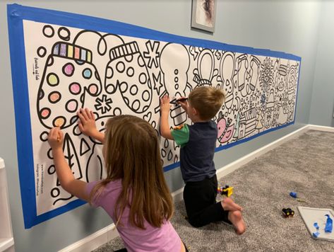 Friends Art Lab, Birthday Activity Ideas, Kids Lab, Pre K Art, Art Rooms, Elementary Art Lessons, Youth Services, Birthday Activities, Giant Art