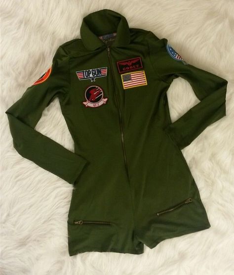 Fighter Pilot Costume Women, Maverick Costume Women, Halloween Costumes Bodysuit, Ups Driver Costume Women, Topgun Couples Halloween Costume, Soldier Costume Women, Military Costume Women, Army Costume Women, Womens Costumes Halloween