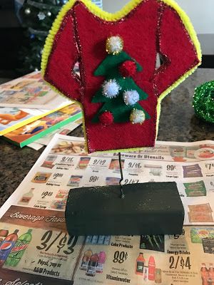 Sunshine and a Summer Breeze: Ugly Sweater Trophy Ugly Sweater Prizes, Ugly Christmas Sweaters Ornament, Ugly Sweater Trophy Diy, Ugly Sweater Contest Winner, Mirror Ugly Sweater, Halloween Costume Awards, Diy Christmas Sweater, Ugly Sweater Diy, Ugly Holiday Sweater